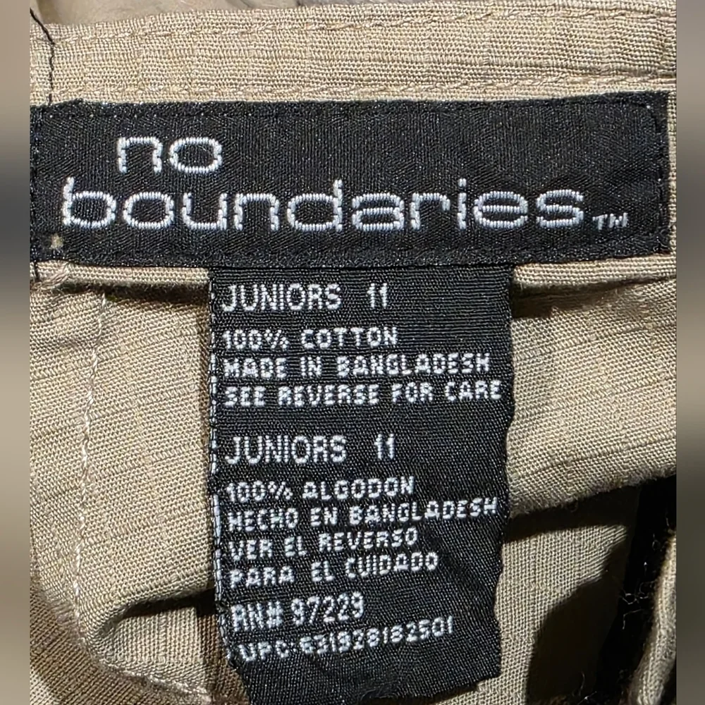 No BOUNDRIES Tan Cargo Skort Juniors 11